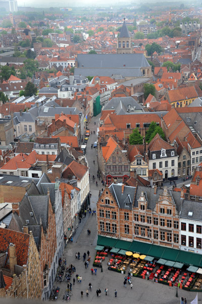 View northwest to Sint Jakobskerk, Bruges