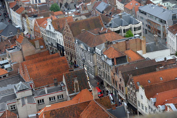 View of Steenstraat from the Belfort, Brugge