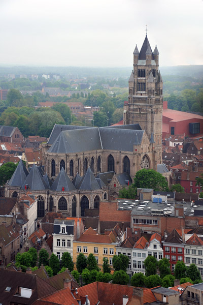 Sint-Salvatorskathedraal from the Belfort, Brugge