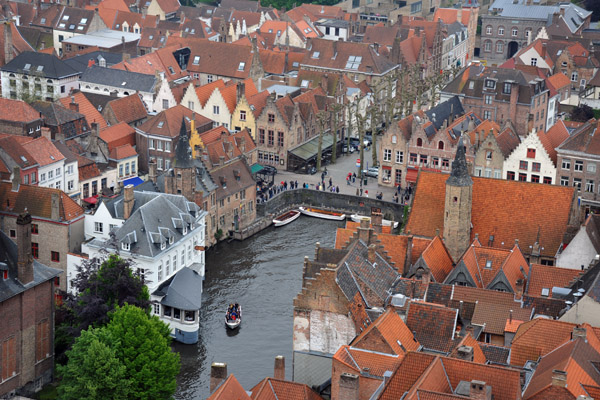 Rozenhoedkaai from the Belfort, Brugge