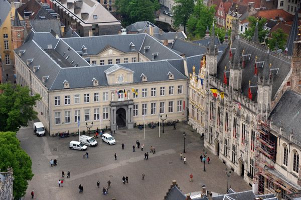 De Burg with the Stadhuis van Brugge from the Belfort, Bruges