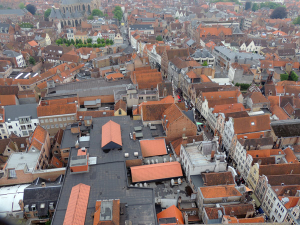 View to the west from the Belfort of Bruges