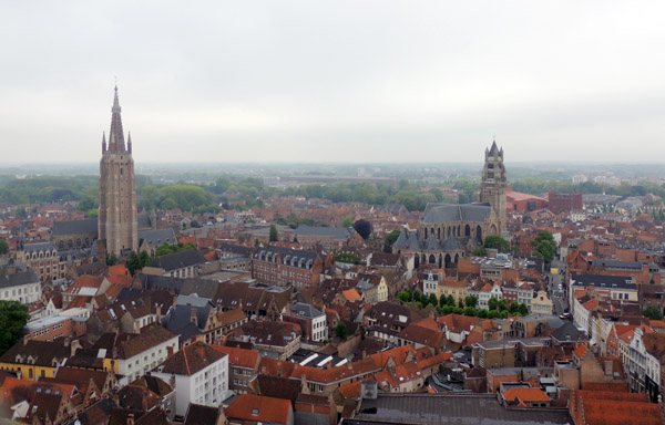 Onze-Lieve-Vrouwkerk and Sint-Salvatorskathedraal from the Belfort