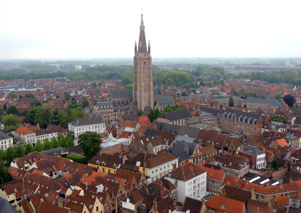 Onze-Lieve-Vrouwkerk from the Belfort, Brugge