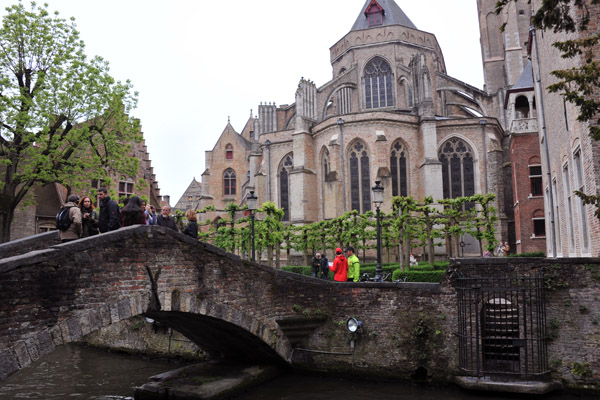 Bonifacius Bridge with the rear of the Church of Our Lady, Bruges