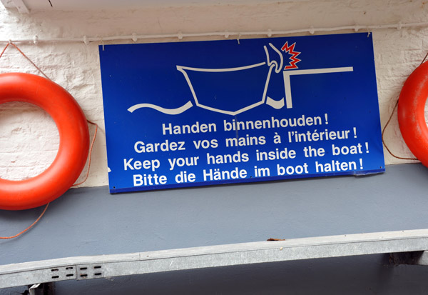 Keep your hands inside the boat!