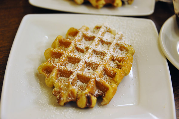 Belgian Waffle with powdered sugar