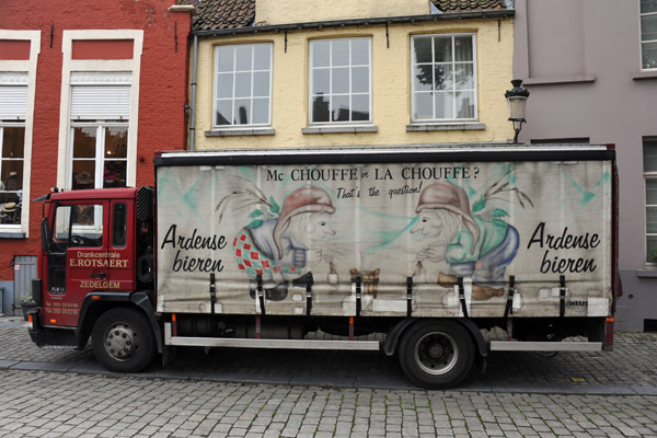 La Chouffe beer delivery truck in Bruges