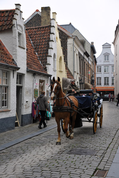 Horse and carriage on Walstraat, Brugge