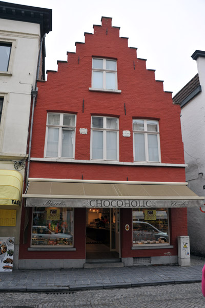 Chocoholic in an old house dated 1640, Bruges