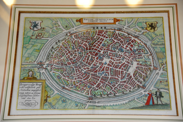 Old map of Bruges