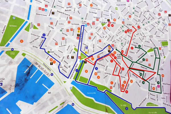 Walking tours of the old city of Palma de Mallorca