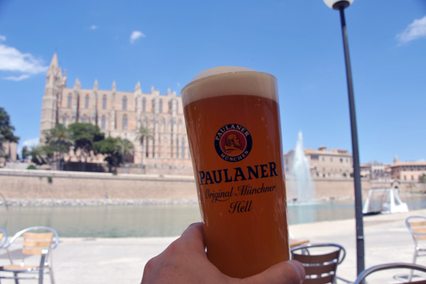 Paulaner at the Guinness House, Parc de la Mer across from Palma Cathedral