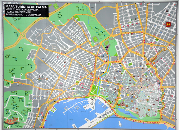 Tourist map of Palma de Mallorca