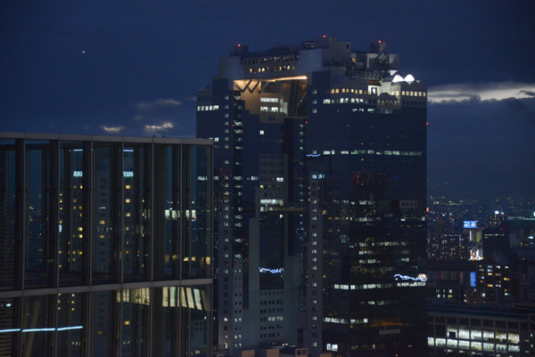 Umeda Sky Building from the Osaka Hilton at night