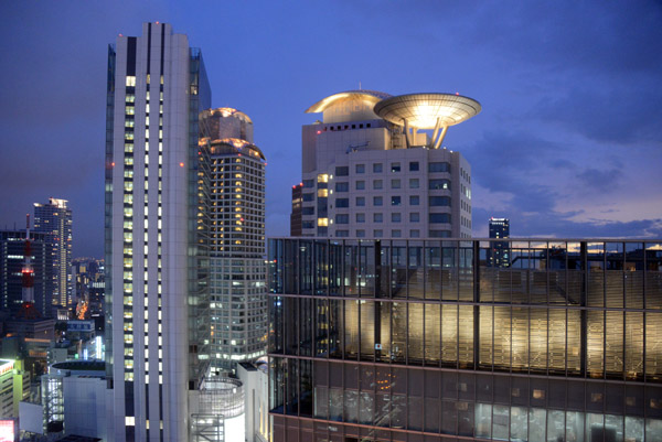 Evening view from the Osaka Hilton looking west