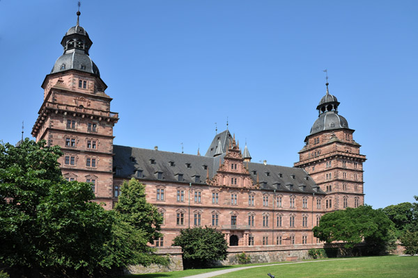 Schlo Johannisburg with blue sky, Aschaffenburg