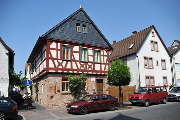 Half-timbered house with slate-sided gable, Growallstadt