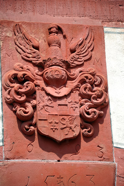 Coat of Arms over the Stadtschloß gate dated 1693 and 1563