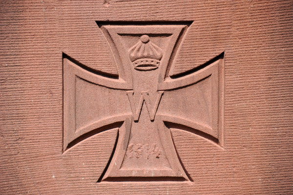 1914 Iron Cross carved into the Stations of the Cross, Kloster Engelberg