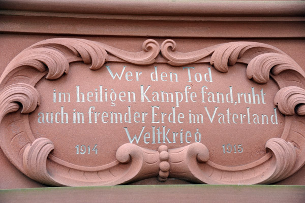 Whoever found death in holy struggle also rests in foreign soil in the fatherland 1914-1915