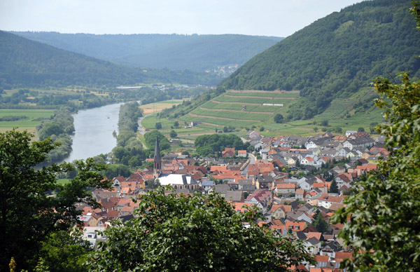 View of the Main River Valley and Großheubach from Kloster Engelberg