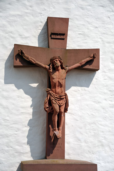 Red sandstone crucifix, Kloster Engelberg