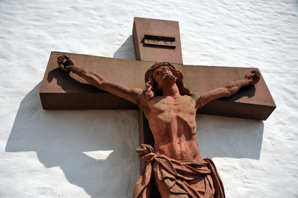 Red sandstone crucifix, Kloster Engelberg