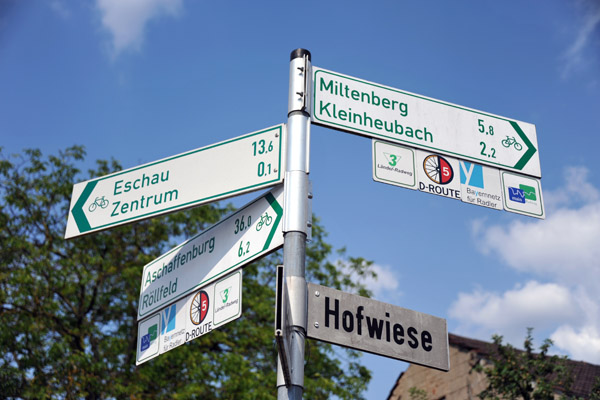 Continuing the River Main Bicycle Route towards Miltenberg