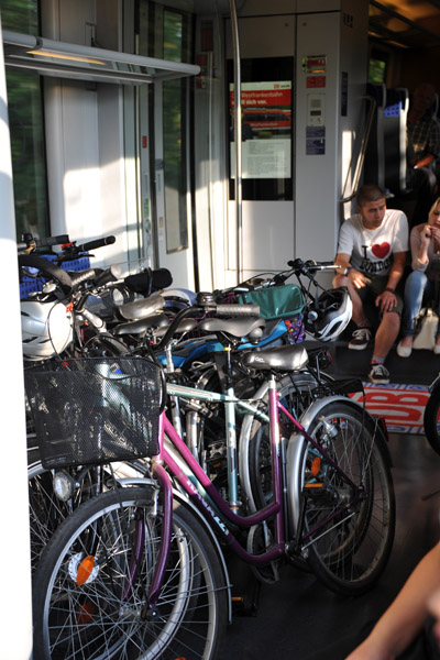 Popular train route for bicycles