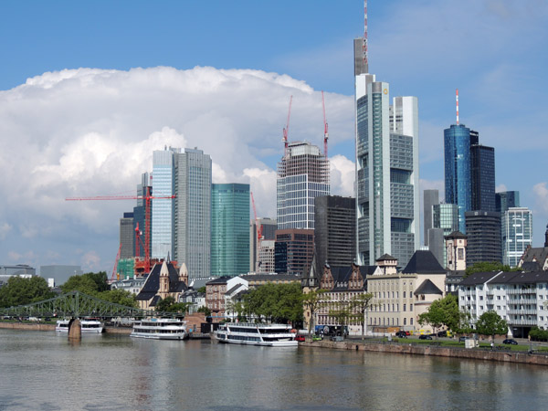 Frankfurt Skyline across the River Main 