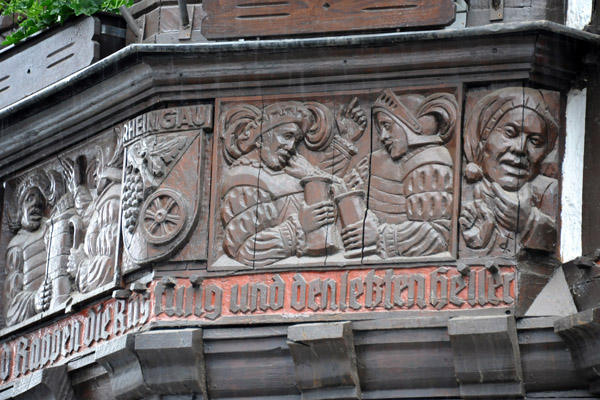 Woodcarving on the Felsenkeller, Rdesheim