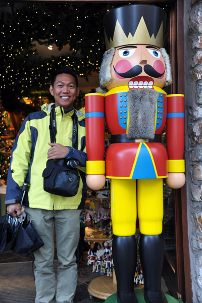 Dennis and a giant nutcracker