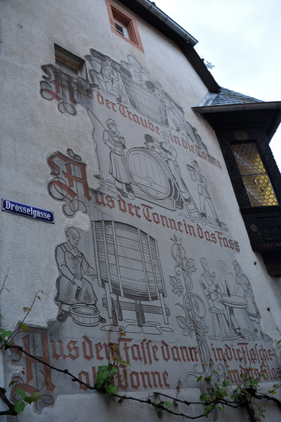 Journey of Wine mural, Drosselgasse, Rdesheim am Rhein