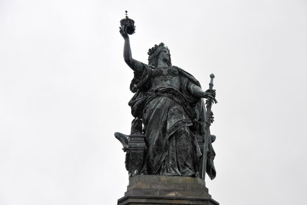 12.5m tall statue of Germania atop the Niederwalddenkmal