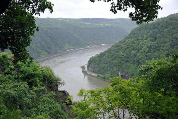 View upriver from the top of the Loreley