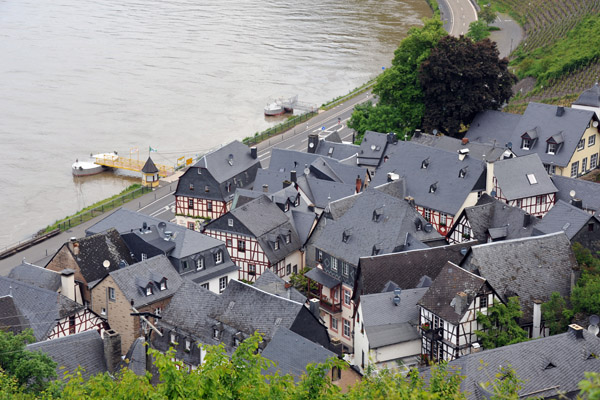 The Mosel River village of Beilstein from Burg Metternich