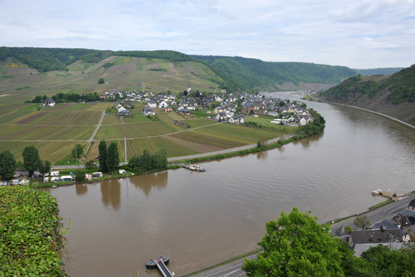 View of the Mosel looking downstream from Burg Metternich