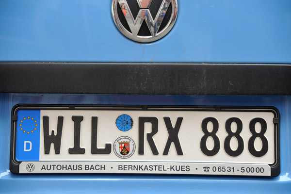 German License Plate - WIL Bernkastel-Wittlich