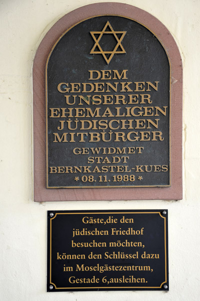 Remembrance of the former Jewish citizens of Bernkastel-Kues 