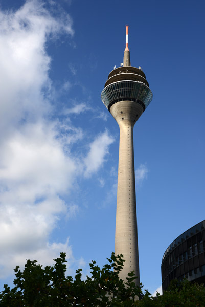 The Rhine Tower was built on the site of the new redevelopment of the harbor