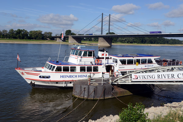 Kln-Dsseldorfer Heinrich Heine at the Viking River Cruises dock upstream of the Theodor Heuss Bridge