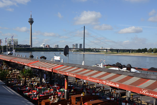 Kasematten, one of the many bars that line the riverfront in Dsseldorf