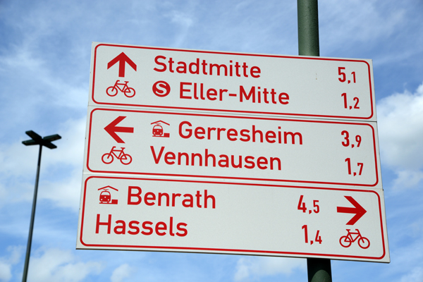 Cycle guidance, Dsseldorf-Eller