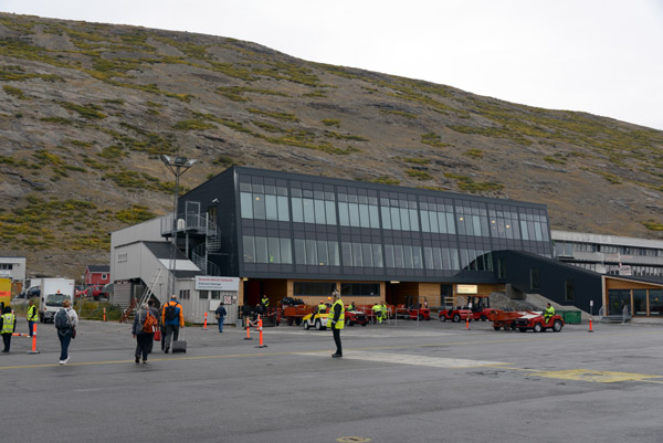 The passenger terminal at Kangerlussuaq, the main entry point for Greenland