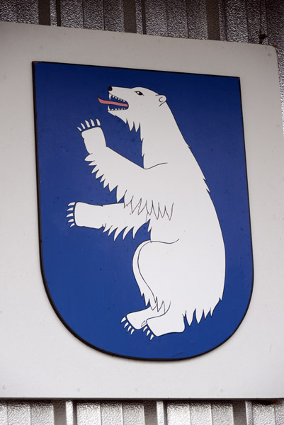 Greenland coat-of-arms with the rarely seen polar bear