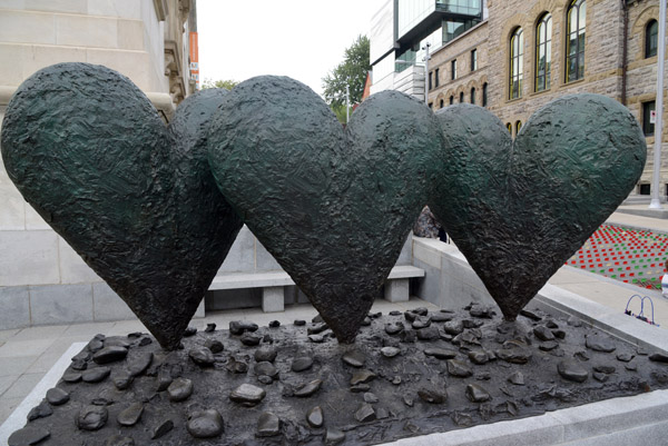 Three Hearts Sculpture