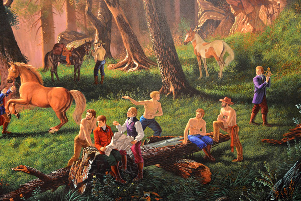 Detail of Trappers of Men, Kent Monkman