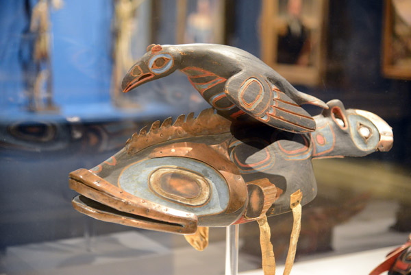 Haida or Tlingit Crest Helmet, Coastal Alaska, late 19th C. 