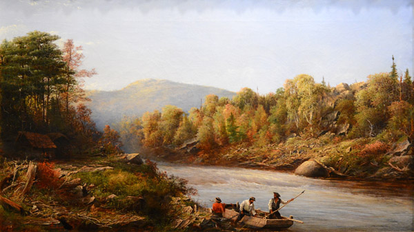 Lumbermen on the Saint Maurice, Allan Edson, 1868